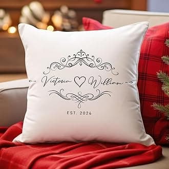 Personalized Mr and Mrs Pillows, Wedding Gifts for Couples with Name, Hubby Wifey Pillow Cases, Bridal Shower Gifts Valentines' Day for Her (Mr & Mrs-03)