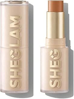 SHEGLAM Skin Magnet High Coverage Foundation Stick Longwear Medium Face Makeup for All Skin Types-Saddle