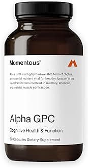 Momentous Alpha GPC Supplement - Cognitive Health & Function Support - NSF Certified for Sport - GMO- & Gluten-Free - 60 Servings