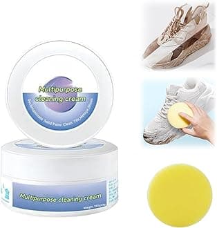 Fdty Multifunctional Cleaning Cream, Leather Shoe Cleaner, New White Cream With Sponge, Stain Removal For Shoes