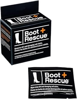 Boot Rescue All Natural Cleaning Wipes for Leather & Suede Shoes & - Box of 10 Indv Wrapped