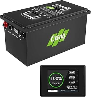 36V 120Ah Lithium Battery 36V Golf Cart Batteries, Max 7.68kW Power Output, Built-in 200A BMS with Touch Monitor, Perfect for Golf Carts, Trolling Motor, Boat, Solar Home Storage