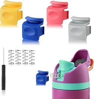 4pcs Replacement Button Compatible with Owala FreeSip 24oz 32oz, BPA-Free Water Bottle Lid Mouth Push Switch Top Cap Seal Stopper Replacement Parts for Owala 19/24/32/40oz Accessories