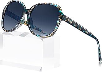 Acetate Oversized Square Polarized Sunglasses for Women UV Protection Retro Trendy Big Shades