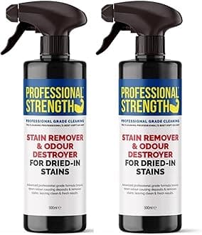 Dried-In Stain Remover | 500 ml | Enzyme-Based Carpet & Fabric Spray for Stubborn Stains (500ml (Pack of 2))