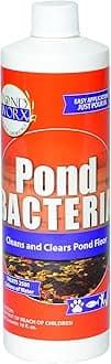 Pond Worx Bacteria - Concentrated & Formulated for Water Features - Safe for Koi - 16 Ounces & Treats up to 2,500 gallons of Water