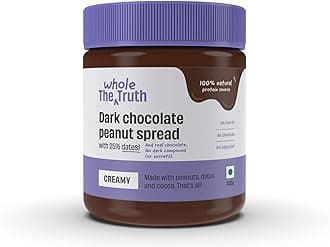 The Whole Truth - Dark Chocolate Peanut Spread | 325 g | Creamy | No Added Sugar | No Artificial Sweeteners | Gluten Free | No Preservatives | 100% Natural Protein Source