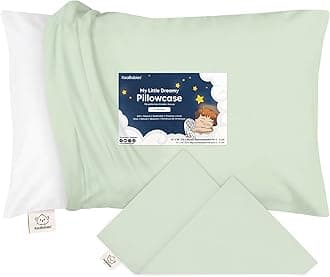 KeaBabies Toddler Pillowcase 13"x18" - Organic Cotton Toddler Pillowcase for Kids, Boys, Girls, Soft & Durable Cotton Cover for Miniature Sleepy Pillows, Cute Colors, Pillow Sold Separately (Sage)