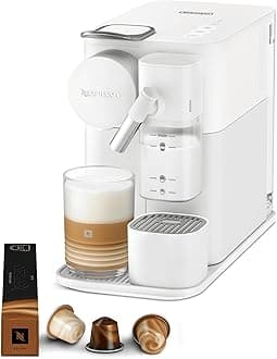 De'Longhi Lattissima One Evo Automatic Coffee Maker, Single-Serve Capsule Coffee Machine, Automatic Frothed Milk, Cappuccino And Latte, EN510.W, 1450W, White