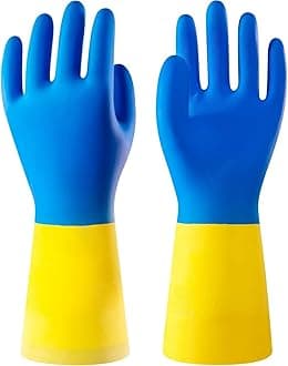 AM SAFE-X Heavy Duty Household Cleaning Rubber Hand gloves, Dishwashing Gloves, Kitchen Cleaning, Working, Painting, Gardening, Pet Care