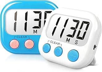 Classroom Timers for Teachers Kids Large Magnetic Digital Timer Teacher Supplies 2 Pack-Blue White