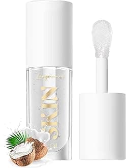 LANGMANNI Moisturizing Lip Oil,No-Sticky Lip Gloss Lip Balm Lip Care,Fruit Flavoured Lip Oil For Dry Lip's Moisturizing Hydrating And Nourishing ((Coco))