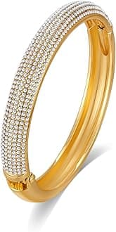 Chunky Gold Cuff Bracelets for Women Wide Gold Bangle Bracelet Hammered Open Wrist Cuff Bracelet Christmas Holiday Jewelry