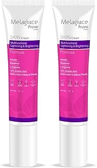 Melagrace Prime Cream 15g | Multifunctional Skin Brightening & Lightening Formula | Exfoliates & Clears Pores | Azelaic Acid Fades Pigmentation & Acne Spots | For Bright, Glowing Skin (Pack of 2)