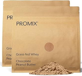 ProMix Nutrition Whey Protein Powder, Chocolate Peanut Butter - 5lb Bulk - Grass-Fed & 100% All Natural - ­Post Workout Fitness & Shakes, Smoothies, Baking & Cooking Recipes - Gluten-Free