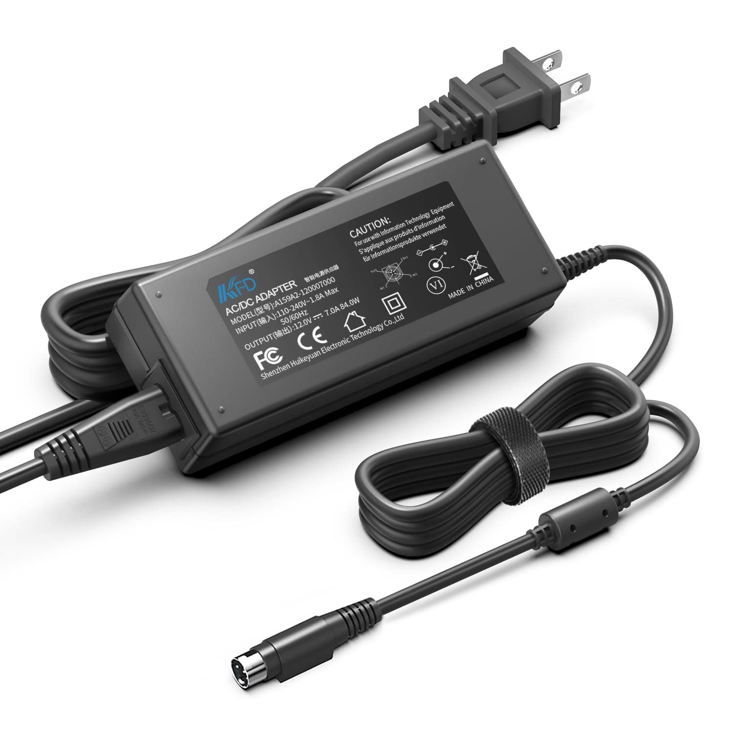 KFD 12V 4-PIN AC DC Adapter for Synology DS414 DS415 DS415+ DS414j DS416 DS418 DS918 DS918+ DS412 DS413 DS410 DS411 DS409 DS713 DS710 DS711 DS718 DS916 DS920 DS923 NAS Server Power Supply Cord Charger