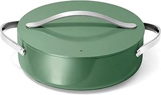 Rondeau - 6 Qt Non-Stick Pan with Lid - Free From Forever Chemicals - Perfect for Searing, Braising, & Roasting - Sage