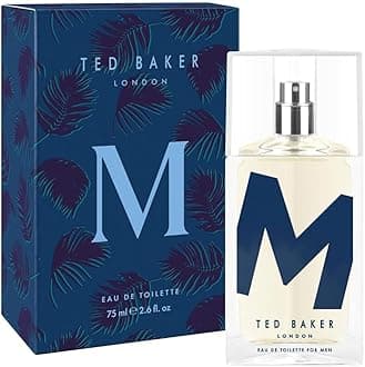 Ted Baker M Eau De Toilette Men's Fragrance Fresh Citrus Spicy Scent with Mandarin, Bergamot, Black Pepper, Amber Vetiver Musk Long Lasting EDT Spray for Men & Teens 2.5 fl oz / 75ml