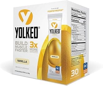 YOLKED - NSF-Certified Muscle Building Supplement - Help Increase Lean Muscle, Reduce Muscle Loss, and Improve Recovery with Fortetropin, 30 Servings