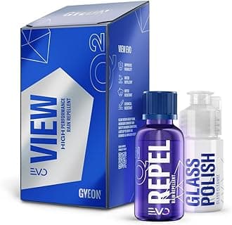 View EVO Windshield Ceramic Glass Coating Hydrophobic Rain Repellent Auto Screen Sealant Improves Visibility Safety Self Cleaning Glass Protection with Long Lasting Durability