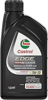 06122 Edge High Mileage Black ILSAC GF-5, API SN, ACEA A1, ACEA B1 5W20 Synthetic Motor Oil, 1 Quart
