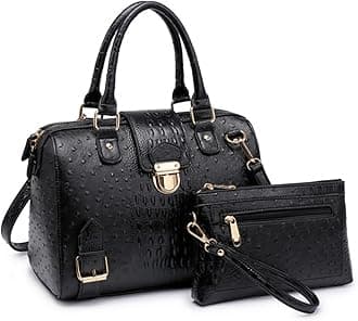 Women Barrel Handbags Fashion Satchel Bags Top Handle Shoulder Purses Vegan Leather Work Tote