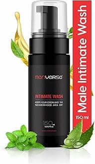 Intimate Wash for Men 150 ml | With Tea Tree Oil | pH Balanced Foaming Hygiene Wash | Anti Bacterial, Anti-Odour | Paraben Free & Sulfate Free