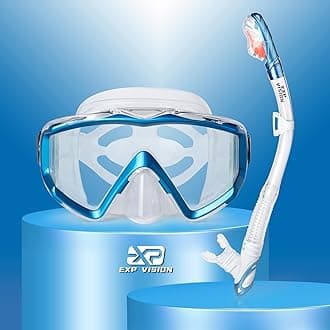 - Snorkel Set Pano 3 Window Adult Snorkeling Gear, Professional Snorkel Goggles Anti-Fog Diving Mask, Anti-Leak Swim Goggles and Dry Top Snorkel for Diving, Snorkeling, Swimming