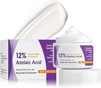 Azelaic Acid Serum, Booster 12% Azelaic Acid Cream, Hyaluronic Acid Serum & Niacinamide for Face, Facial Cream, Balance 𝗘𝘅𝗰𝗲𝘀𝘀 𝗦𝗲𝗯𝘂𝗺, Smoothing Skin and Blemish, Pore Cleansing