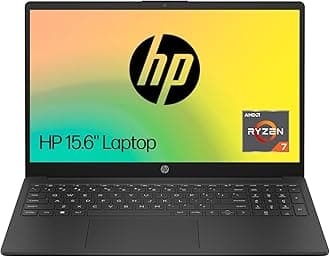 15.6" Laptop, AMD Ryzen 7-7730U Processor, 8 GB RAM, 512 GB SSD, AMD Radeon Graphics, FHD Display, Up to 10hrs battery, Win 11, Dual Speakers, Jet Black, 15s-fq5021sa