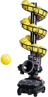 - Furlihong 3802PBH Pickleball Machine, Adjustable Speed & Angles, Pickleball Launcher with Auto Swing Base, Powered by Power Bank/Batteries/AC Power, for All-Level Training