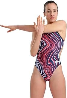 ARENA Girl's Marbled One Piece Swimsuit (Pack of 1)