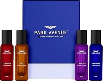 Park Avenue Luxury Perfume Gift Set for Men, 4x20 ml | Euphoria, Conquer, Harmony & Oud Perfume | Eau De Parfum | Premium Luxury Perfume for Corporate Man | Perfume for men Long Lasting Smell