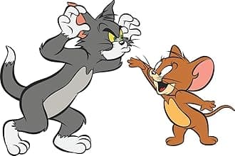 Decals Creation Tom and Jerry Wall Sticker for Living Room, Kids Room Size - 30 Cm X 45 Cm