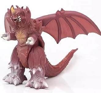 Action Figures Soft Touch Vinyl Plastic Collectible Model Toys… (DestroyaGodzilla, Maroon Red Colour, 14cm)