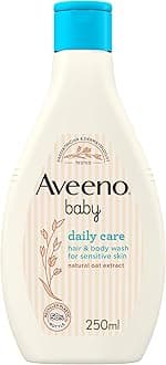Aveeno Baby Daily Care Hair and Body Wash (1x 250ml), Gentle Formula for Soft, Clean and Hydrated Skin and Hair, Suitable for Everyday Use on Babies and Toddlers