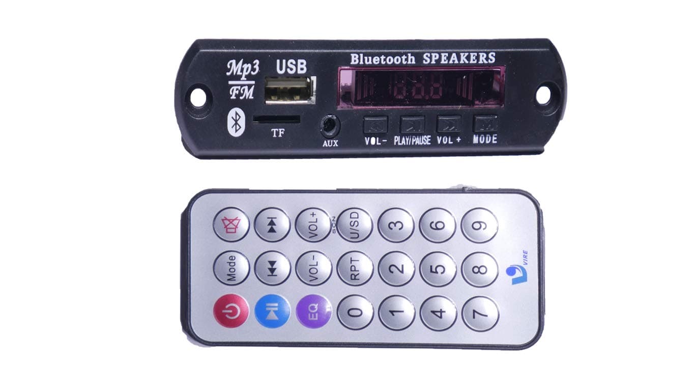 Bluetooth FM USB AUX Card MP3 Stereo Audio Player Decoder Module Kit with Remote for Audio Amplifier DIY