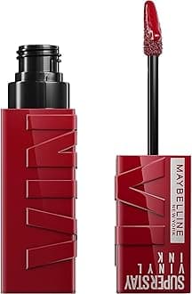 Maybelline New York Super Stay Vinyl Ink Longwear No-Budge Liquid Lipcolor, Highly Pigmented Color and Instant Shine, Lippy, Cranberry Red Lipstick, 0.14 fl oz, 1 Count