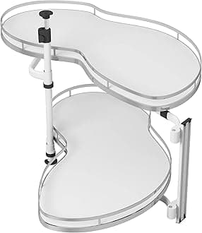 VADANIA Right Swing Pull Out Organizer for 36" Blind Corner Kitchen Cabinet, 2 Tiers Swing Tray, Soft Close, Right Handed Open