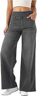 Sweatpant Jeans Women Elastic Waist Jeans for Women High Waisted Stretchy Denim Pants Trendy Baggy Loose