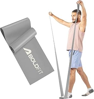 Boldfit Resistance Bands for Workout for Women Pilate Bands for Home Exercise Thera Band Toning Exercise for Gym Latex Band Theraband for Fitness, Stretching, Yoga for Men & Women ExHeavy 4.5Kg Silver