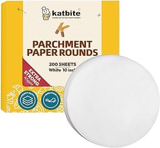 Heavy Duty Parchment Rounds 10 Inch, 200Pcs Round Parchment Paper Rounds, Use for Cake Baking, Air Fryer Liners, Separating Frozen Patty, Toaster Oven, Tortilla Press