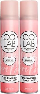COLAB – Dry Shampoo, Original, 200ml, Pack of 2 - No White Residue, No Fuss, All Hair Types, Fresh Scent