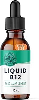 Liquid Vitamin B 12 – Travel Size 30 mL Vegan B12 Liquid Vitamin – Supports Brain Energy Nervous System – Naturally Sweet Flavor – No Refined Sugar – Gluten Free Non-GMO Keto/Paleo Friendly
