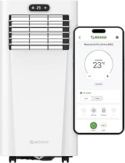 Meaco MeacoCool Pro Series 9000 CH Portable Air Conditioner - Wi-Fi enabled with Meaco App, Low Energy, Low Noise, Free Flexible Window Kit