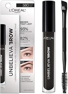L’Oréal Paris Unbelieva-Brow Tinted Longwear, Waterproof Brow Gel, Black,0.15fl. oz