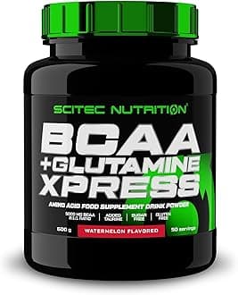 Scitec Nutrition BCAA + Glutamine Xpress – Essential Amino Acid Blend – with 5g 2:1:1 BCAAs – 5g Glutamine – Fortified with Taurine, 600 g, Watermelon