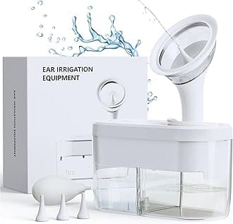 Ear Wax Removal Tool Kit, Safe Ear Cleaning Electric Ear Wax Remover Earwax Removal Kit Wush Ear Cleaner with Sewage System, 4 Clean Mode and 3 Ear Tips Ear Irrigation Kit for Adults