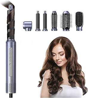 FORUBAR 6 in 1 Multistyler Hair Styling Tools Blow Dryer w/ 200 Millions Ions & Coanda Tech - 110000 RPM Curling Wand Straightener Brush Volumizer - Auto Wrap Curlers Air Drying Styler Volumizing
