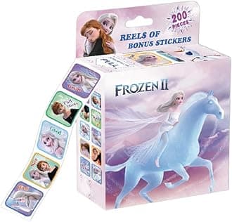 200pcs Kids Toddlers Princess Elsa Mickey Mouse Dinosaur Stickers Party Bag Fillers Boys Girls Teachers as Reward Craft Scrapbooking in Box Gift Set (Elsa)